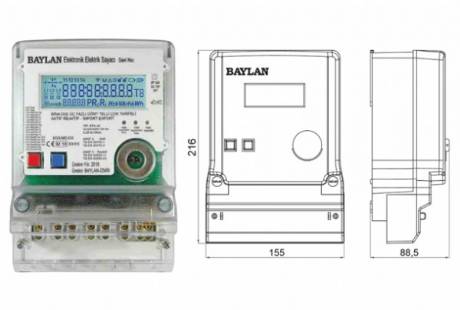 BTK-30 Kombi Trifaze Çift Yönlü Aktif-Reaktif Elektronik Elektrik Sayacı